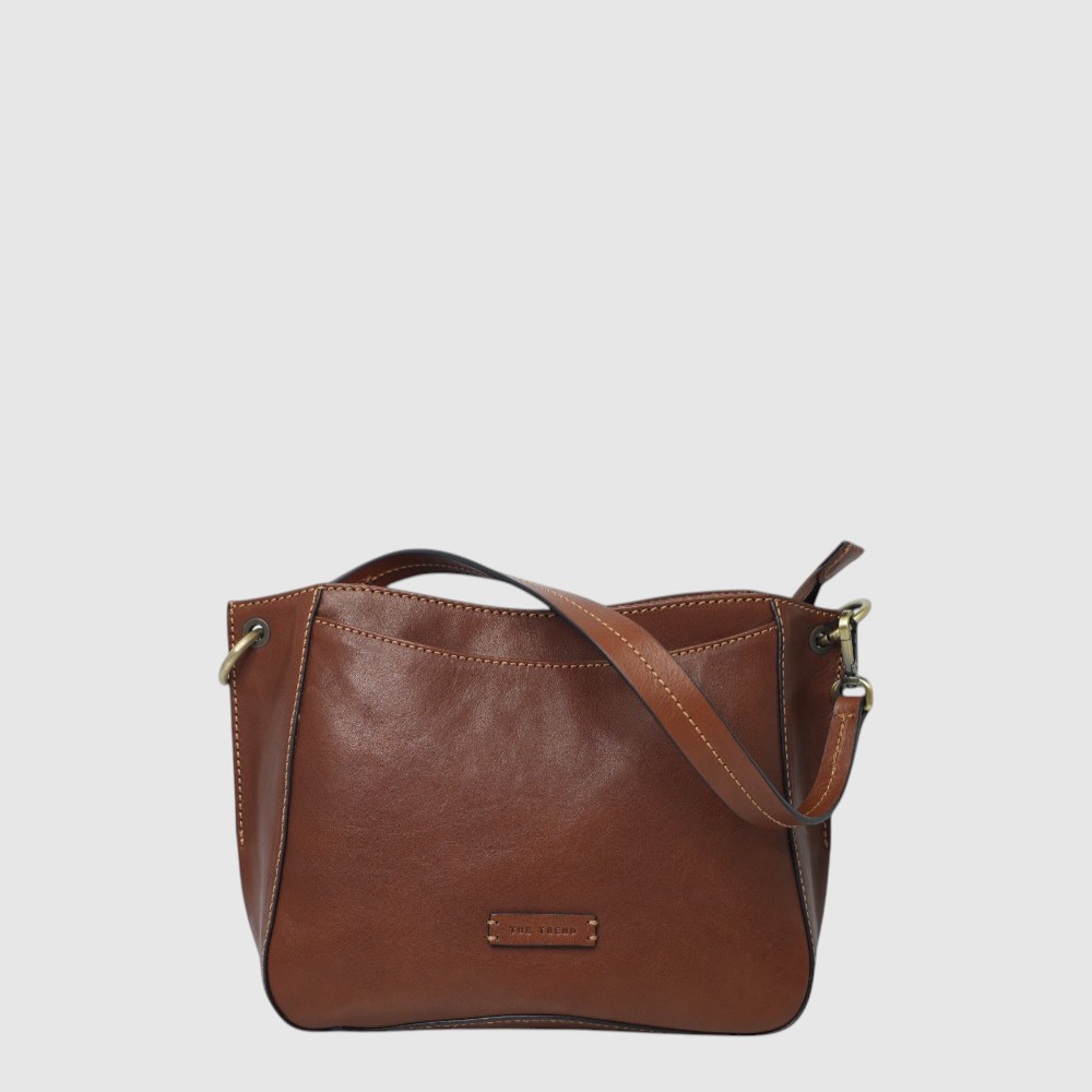 [155-914615-122] SPINO - Sac à main en cuir - The Trend (TAN)