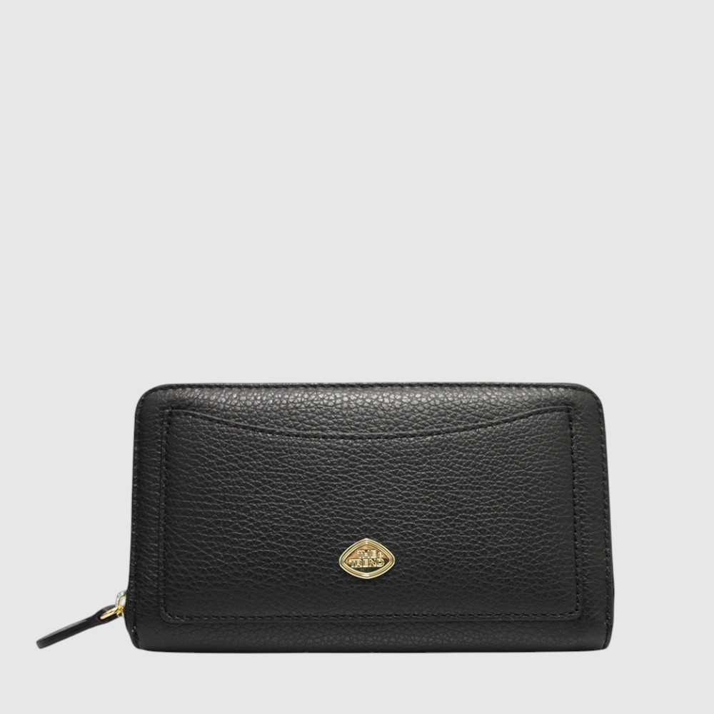 [155-2468176-80] Portefeuille long en cuir avec protection RFID – The Trend (NOIR)