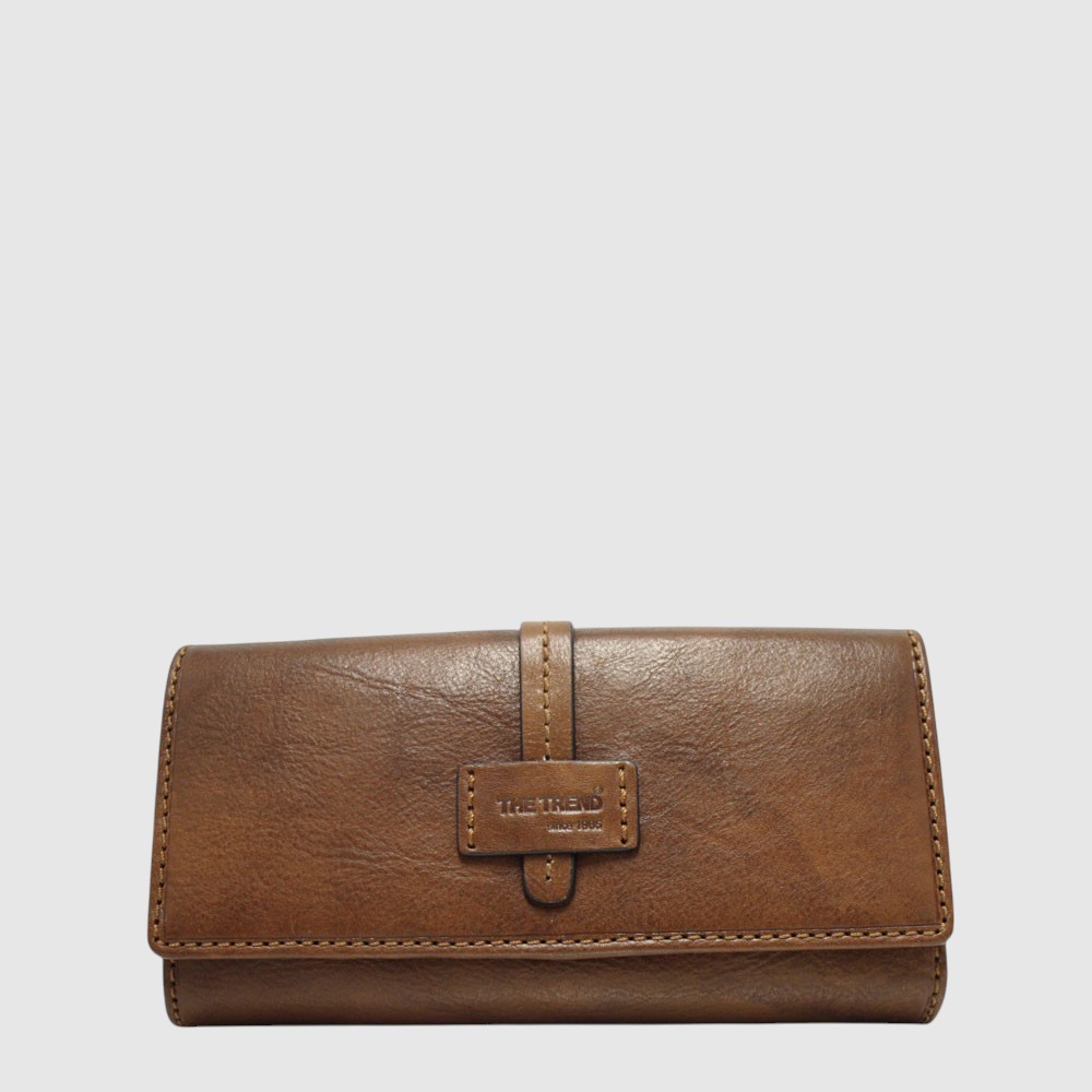 Long, double-compartment leather wallet with RFID protection – The Trend