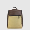 Sac à dos convertible en cuir et canevas - H.U.N.T