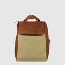 Convertible backpack in leather and canvas - H.U.N.T