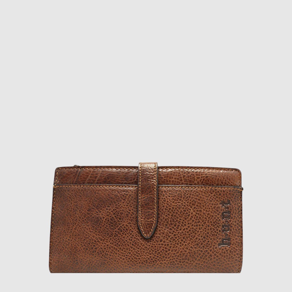 Portefeuille long en cuir rigide RFID avec volet centrale – H.U.N.T