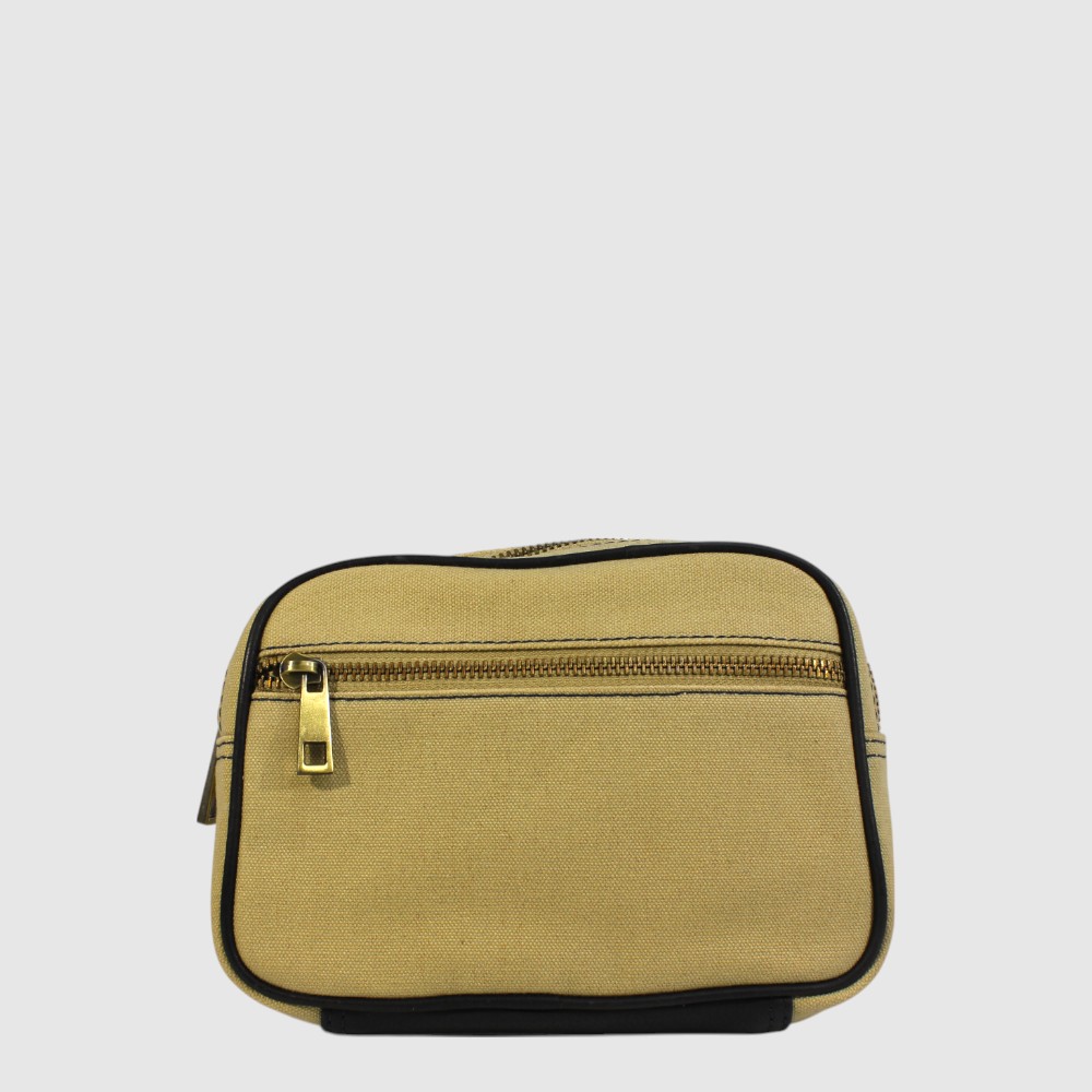 Canvas and genuine leather waist bag - H.U.N.T