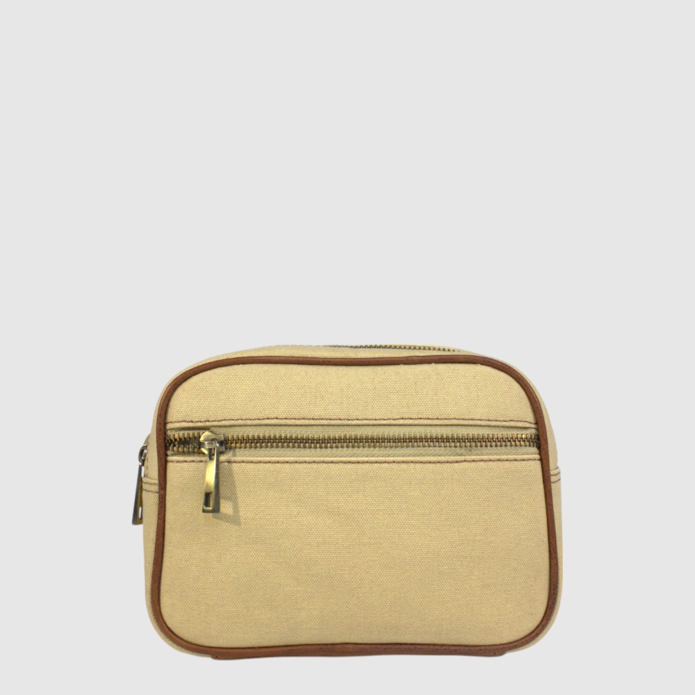 Canvas and genuine leather waist bag - H.U.N.T