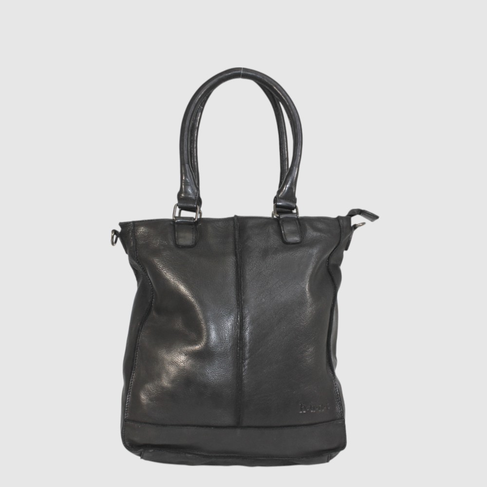 Grand sac fourre-tout en cuir véritable avec bandoulière amovible – H.U.N.T