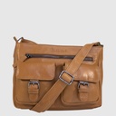 Sac à bandoulière en cuir à double compartiment – H.U.N.T