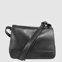 Sac à main à bandoulière en cuir avec rabat et triple compartiment – H.U.N.T