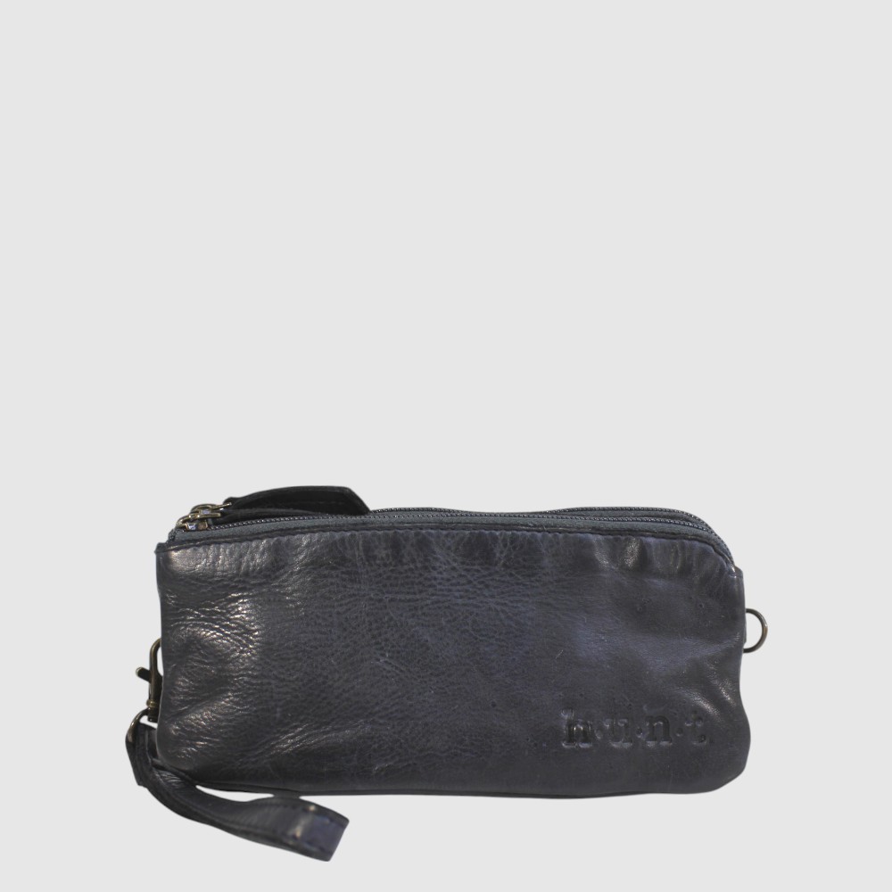 Petit sac en cuir convertible 3-en-1 – Bandoulière, ceinture ou poignet – H.U.N.T