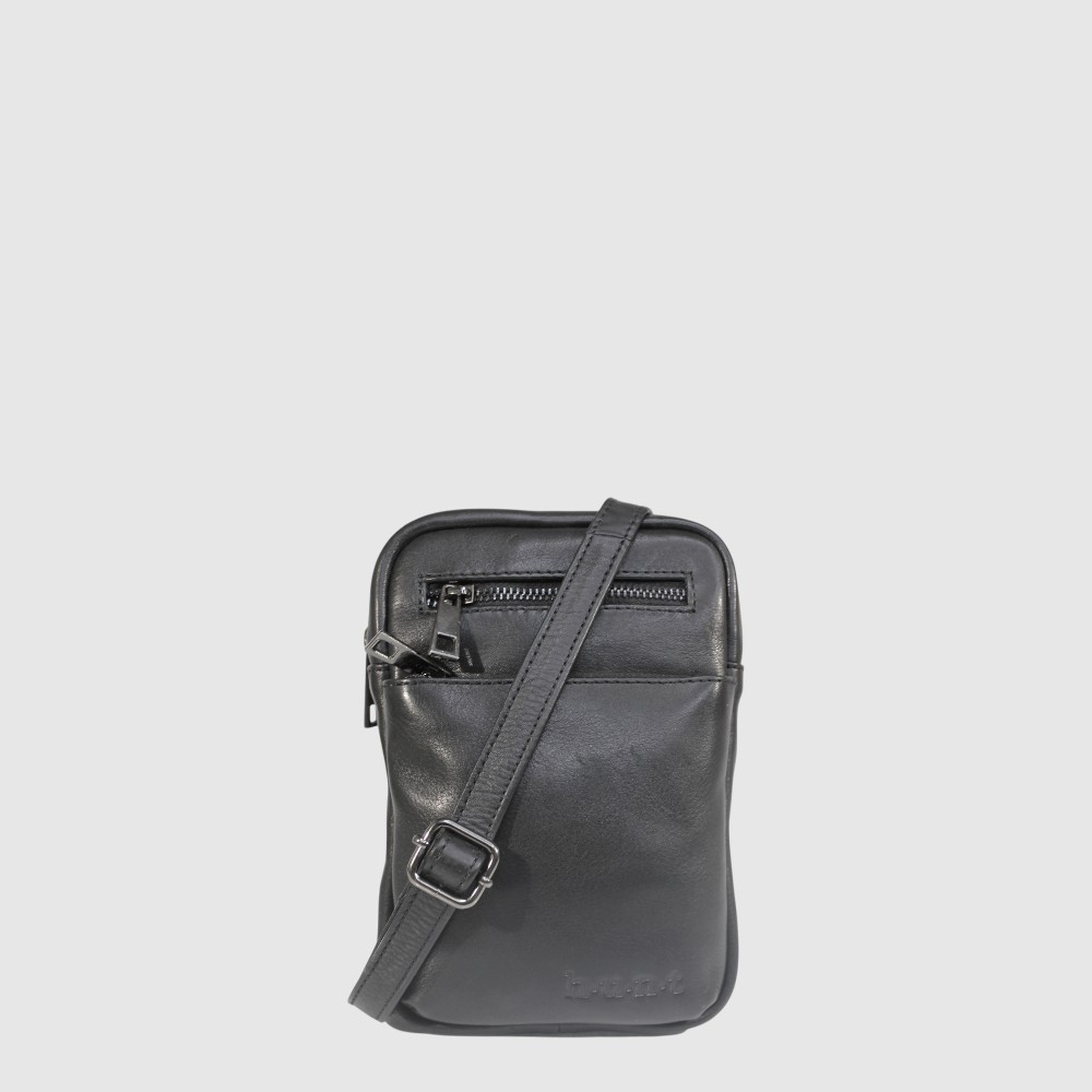 Petit sac à main en cuir compact avec bandoulière – H.U.N.T