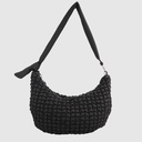 VÉRO - Grand sac à bandoulière demi-lune matelassé style puffer - ZAC