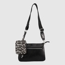 MAHÉE - Sac à main triple compartiment en cuir végane avec pochette imprimé - ZAC