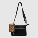 MAHÉE - Sac à main triple compartiment en cuir végane avec pochette imprimé - ZAC