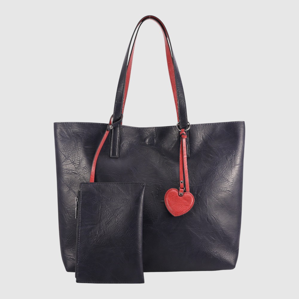 JULIANNE - Reversible vegan leather shoulder tote - ZAC