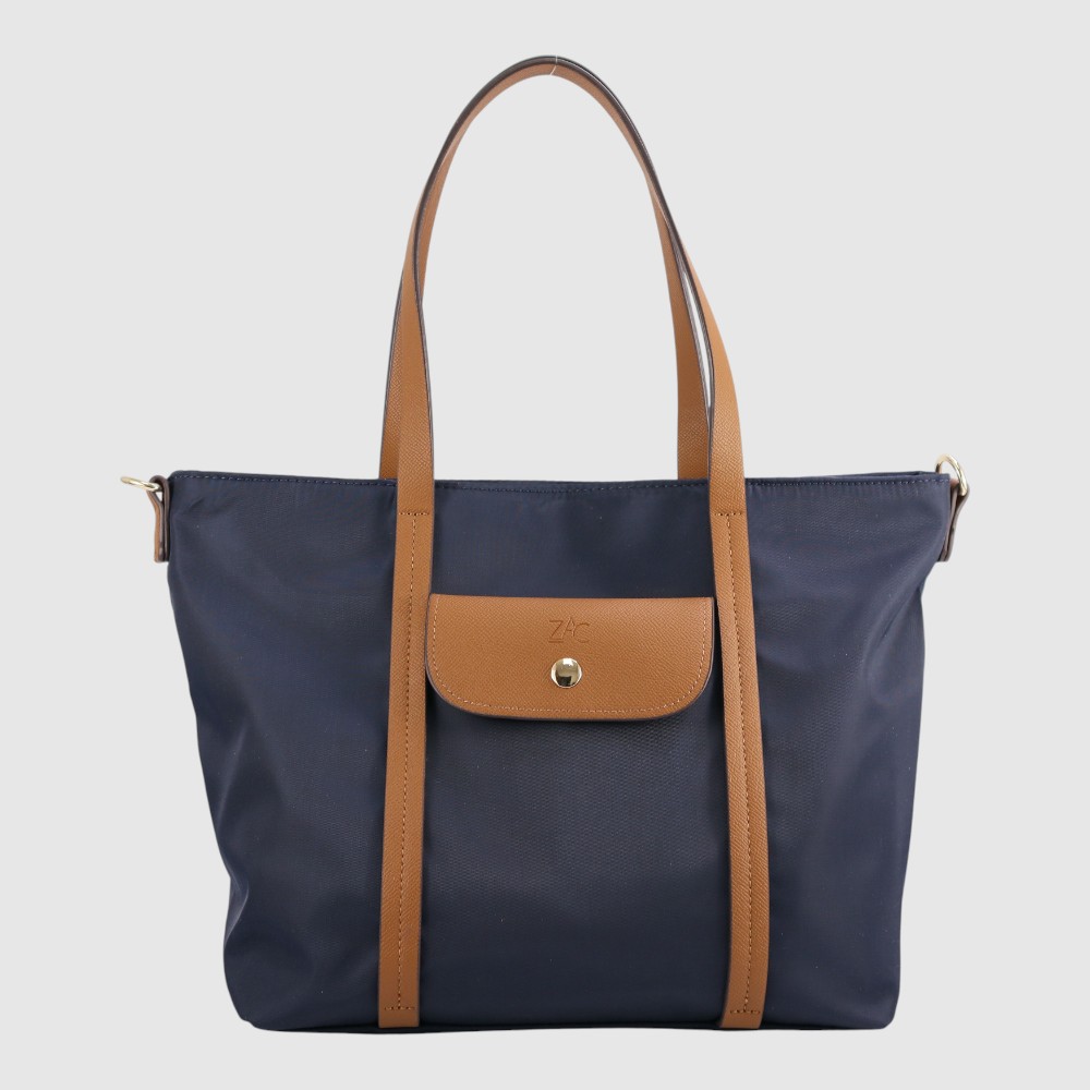 [148-CM34963-62] DOMINIC - Fourre-tout à poignée en nylon et cuir végane - ZAC (MARINE)