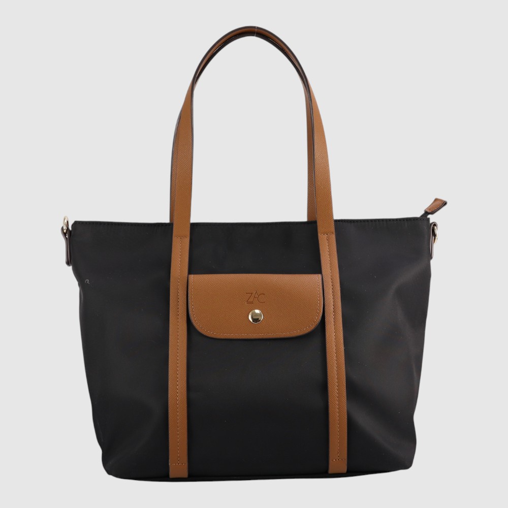DOMINIC - Tote bag with handle in nylon and vegan leather - ZAC