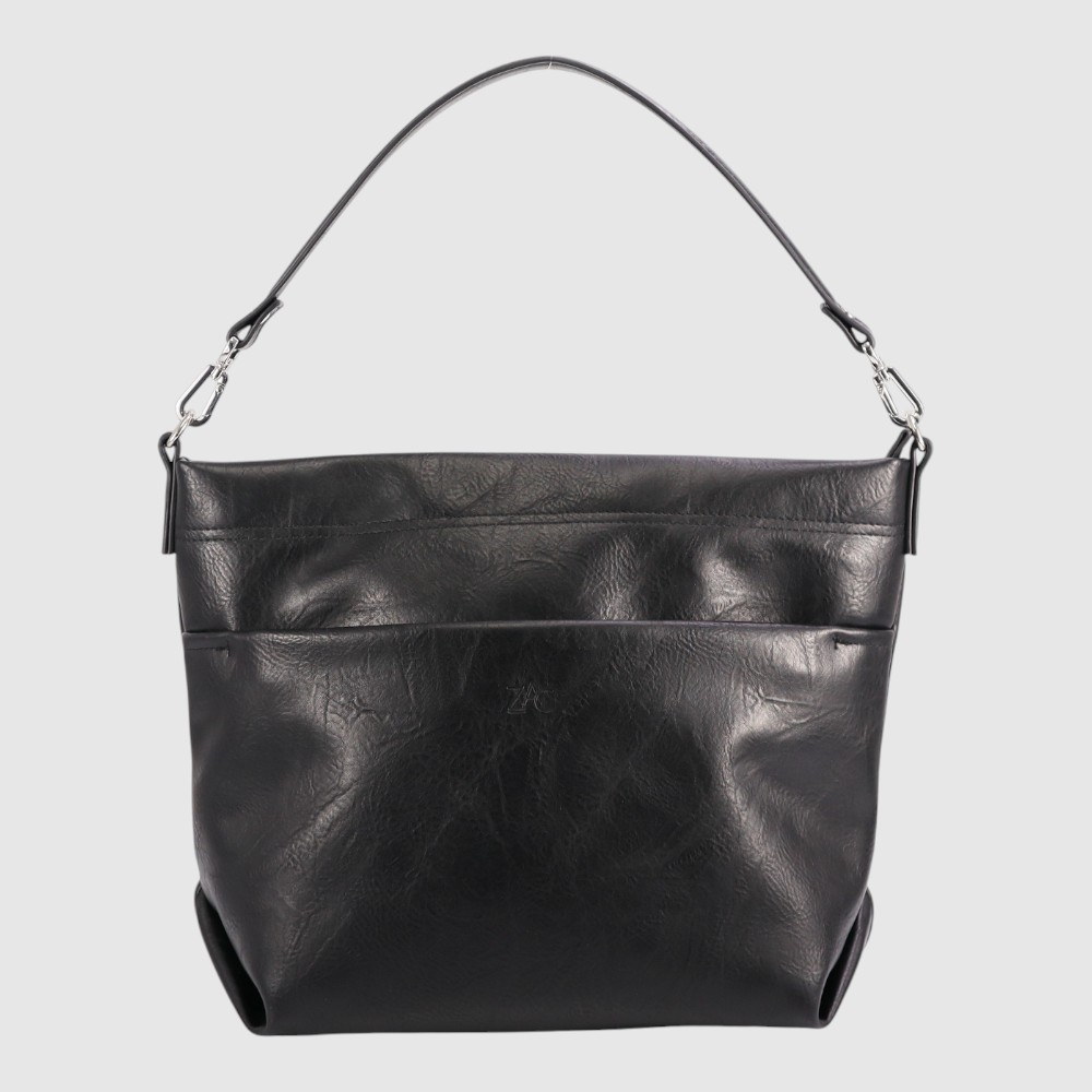 [148-CM35052-80] ABEILLE - Sac à main à bandoulière en cuir végane - ZAC (NOIR)