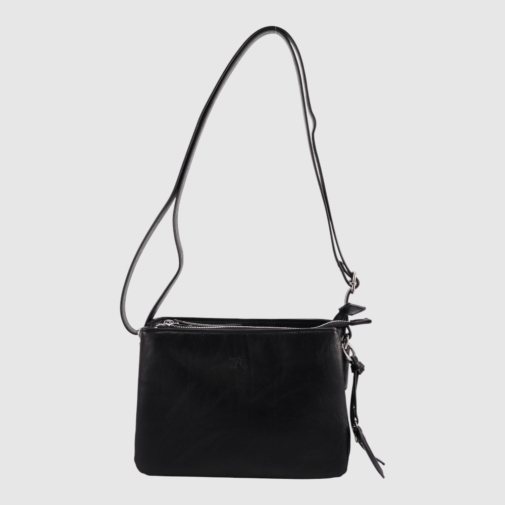 ALYSSA - Sac à bandoulière double compartiment en cuir végane - ZAC