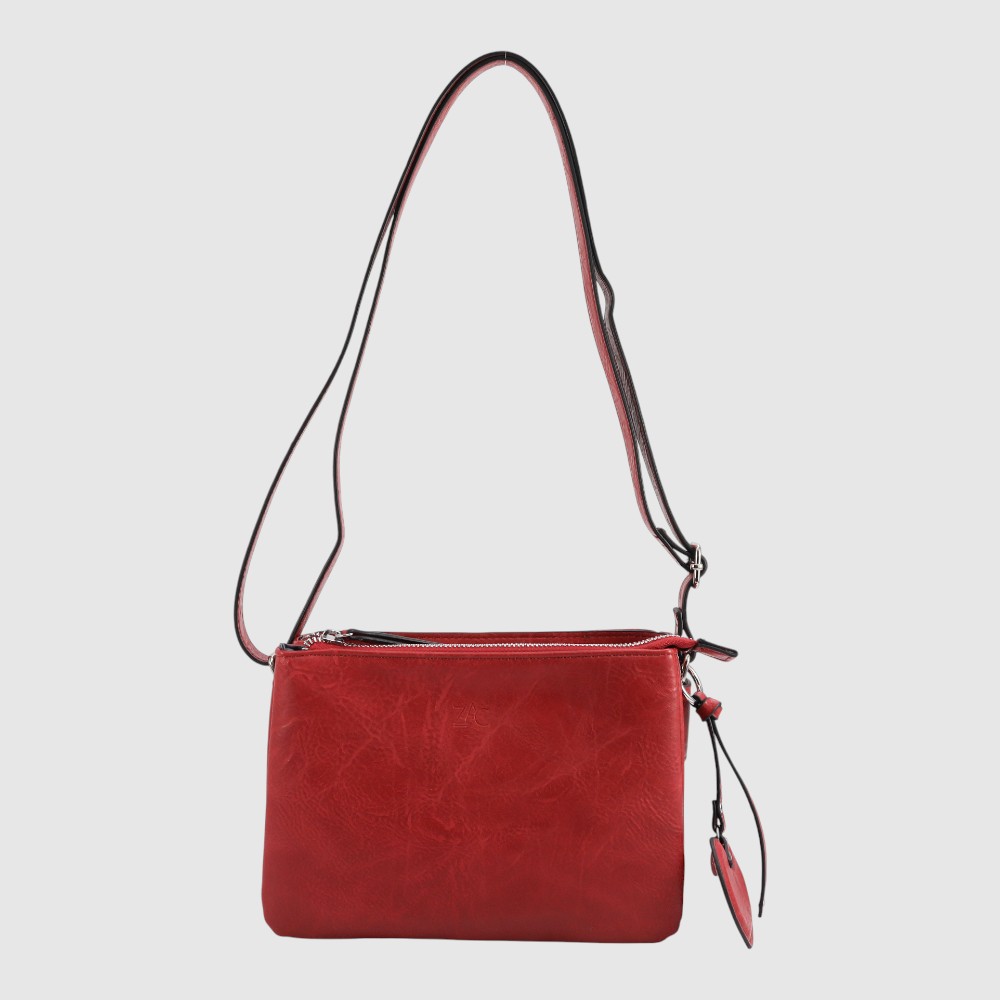 ALYSSA - Sac à bandoulière double compartiment en cuir végane - ZAC