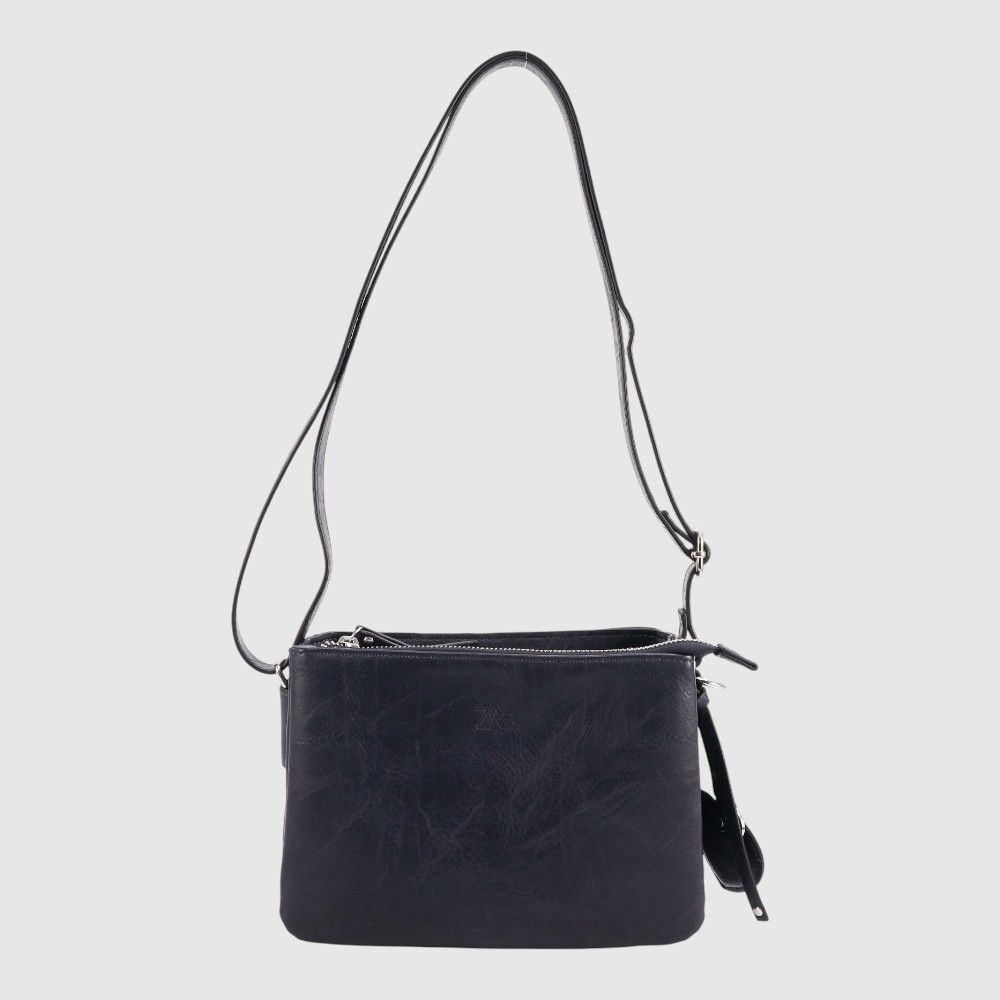 ALYSSA - Sac à bandoulière double compartiment en cuir végane - ZAC