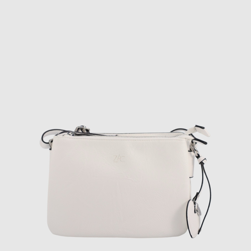 ALYSSA - Vegan Leather Double Compartment Shoulder Bag - ZAC