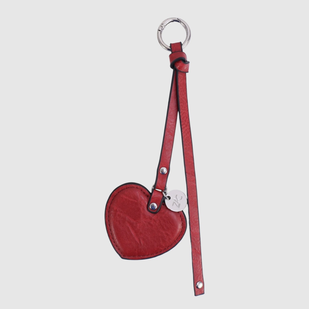 Breloque pour sac en forme de coeur en cuir végane - ZAC