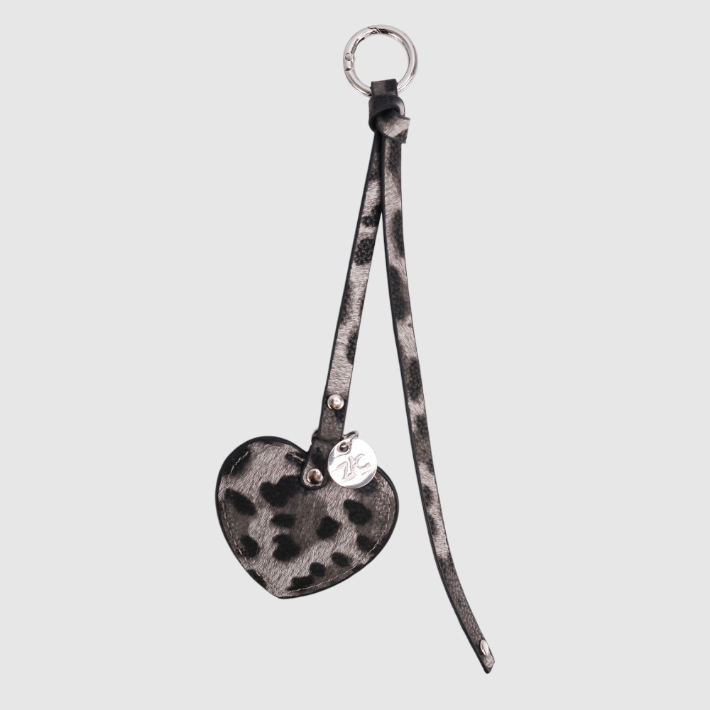 Breloque pour sac en forme de coeur en cuir végane - ZAC