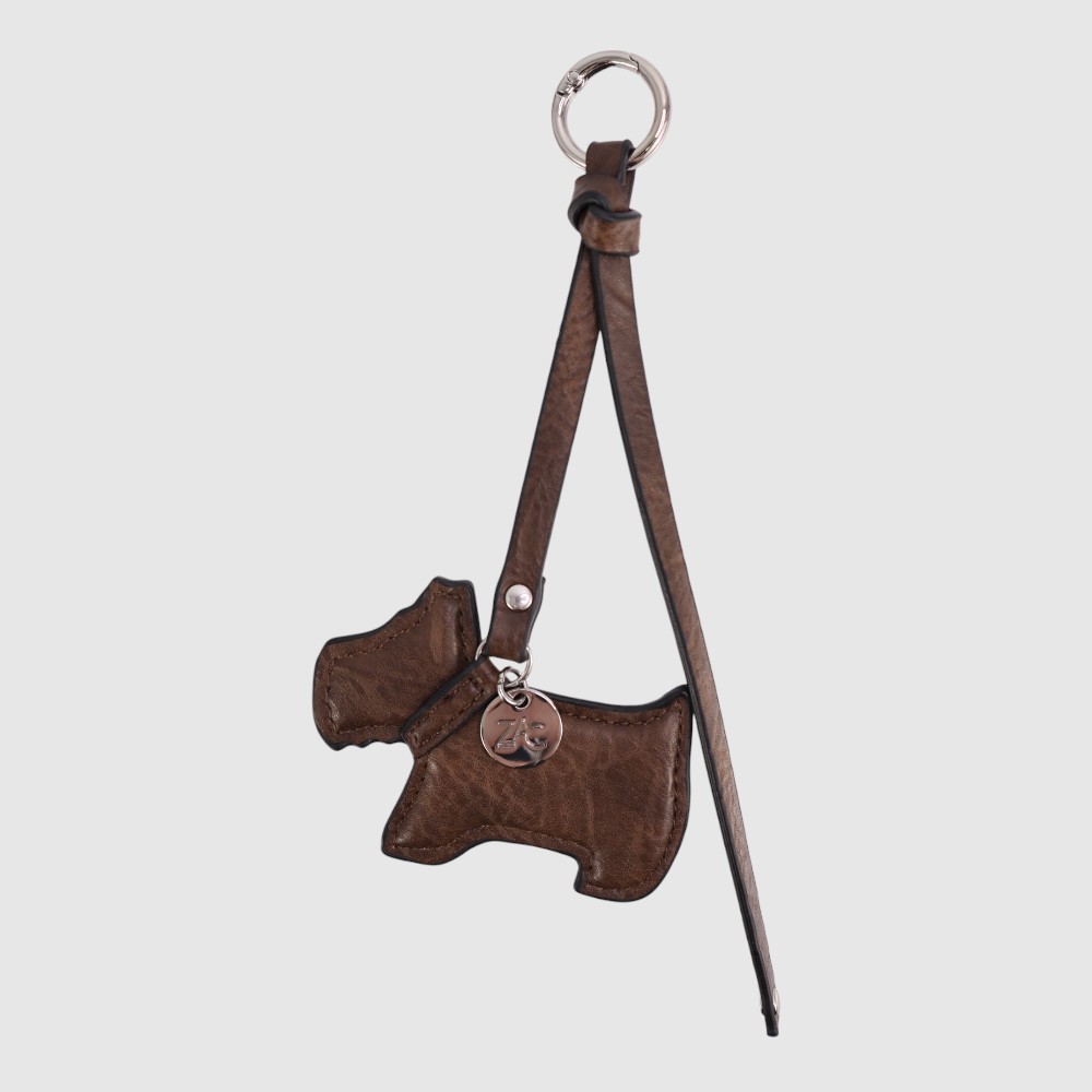 Breloque pour sac en forme de chien en cuir végane - ZAC