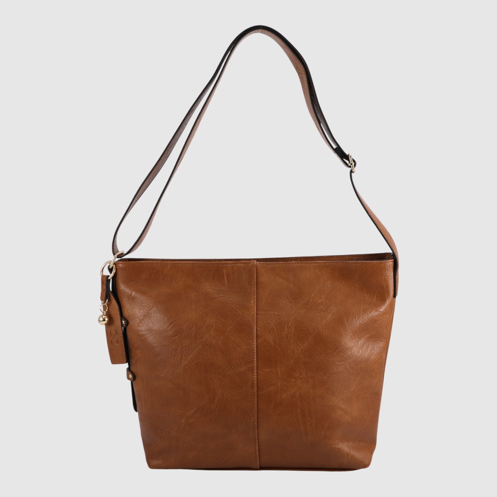REBECCA - Large vegan leather shoulder bag - ZAC
