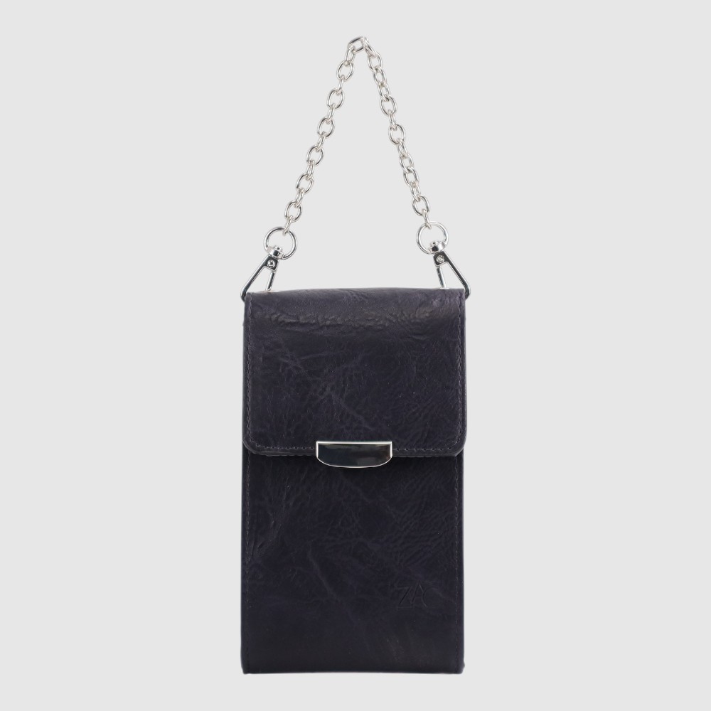 Vegan leather crossbody cell phone pouch - ZAC