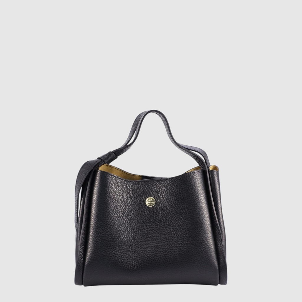 [155-130664-80] AVOLA - Sac à main à triple compartiments et poignées - The Trend (NOIR)