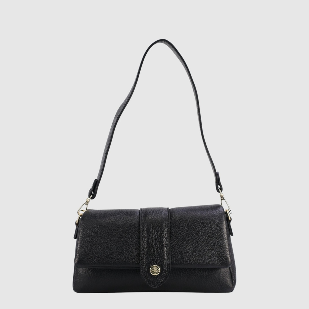 [155-130666-80] ABRUZZO - Sac à main à l'épaule avec rabat - The Trend (NOIR)
