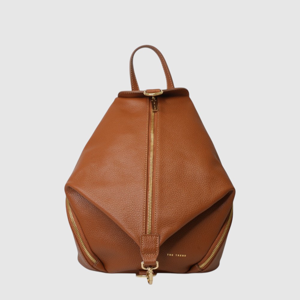 [155-130927-80] ASTRANZIA - Sac à dos en cuir - The Trend (NOIR)