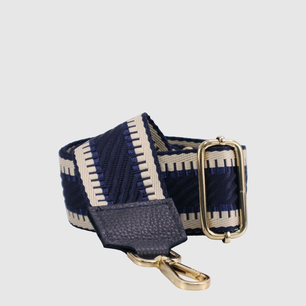 [155-135981-62] Courroie en tissu et en cuir – The Trend (MARINE)