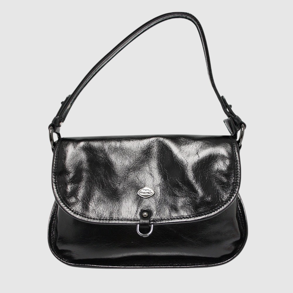 FOGGIA - Glossy Leather Handbag - The Trend