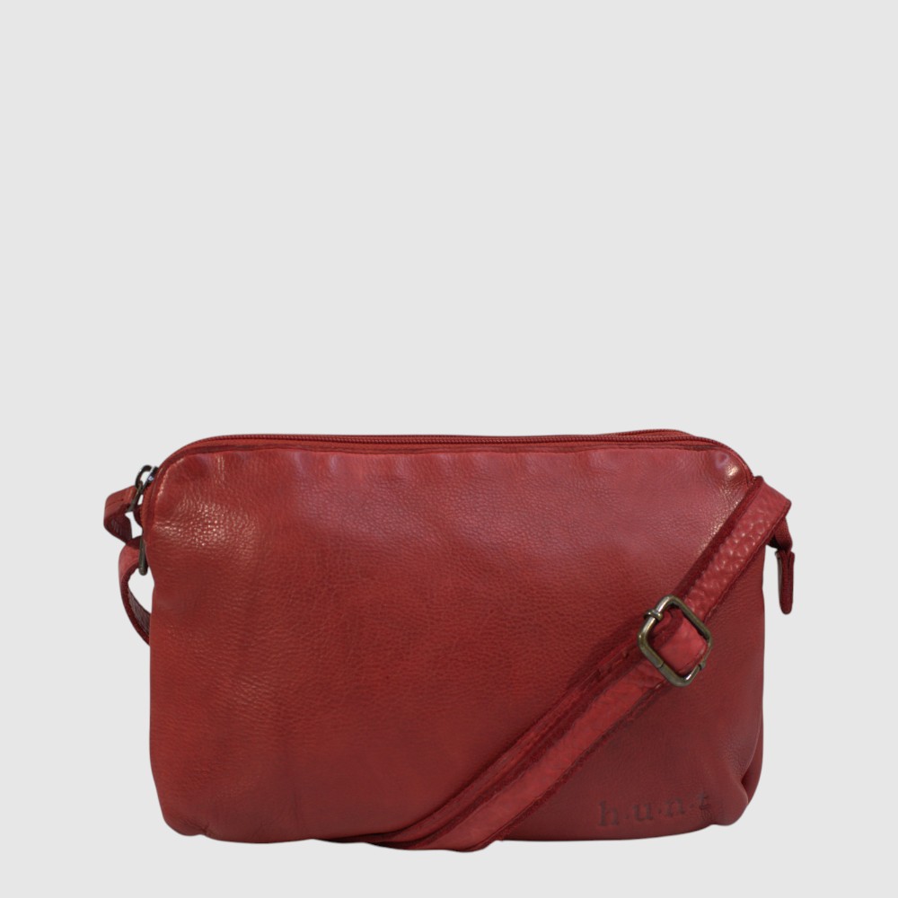 Sac à main en cuir souple à triple compartiment – H.U.N.T