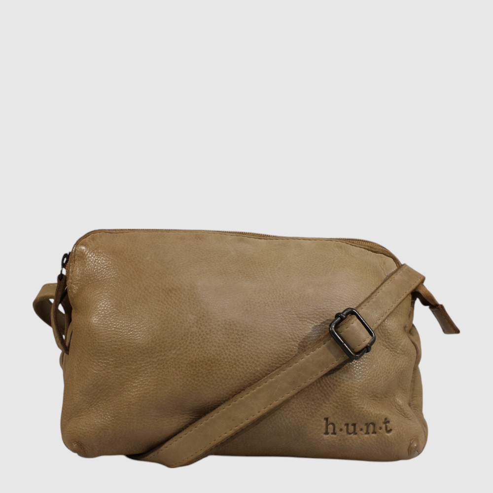 Sac à main en cuir souple à triple compartiment – H.U.N.T
