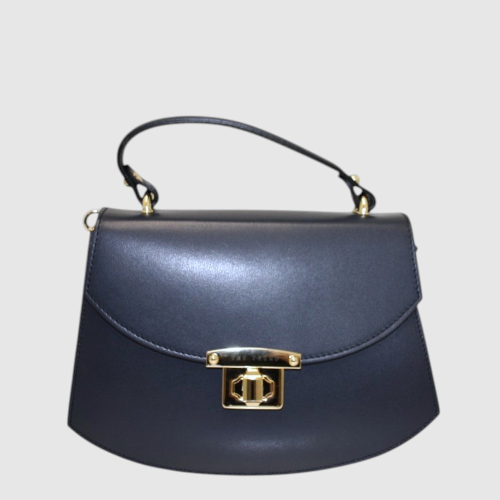 LIANA - Leather handbag with handle and flap - The Trend