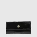 Portefeuille long mince RFID à trois volets en cuir lustré – The Trend