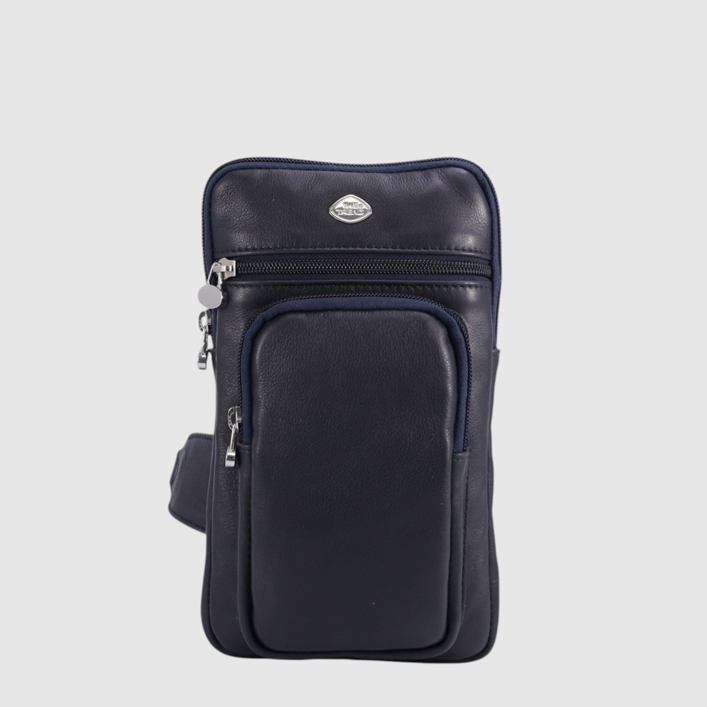 The Trend Multi-compartment leather single-strap/shoulder bag