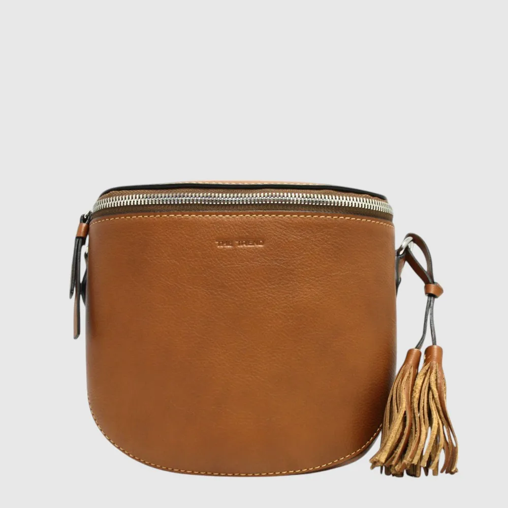 [155-585562-80] Small leather handbag – The Trend (NOIR)