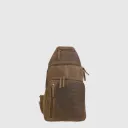 Sac monosangle unisexe en cuir naturel – H.U.N.T