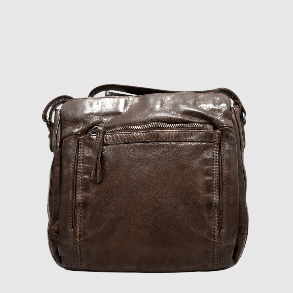 Triple compartment leather handbag – The Trend