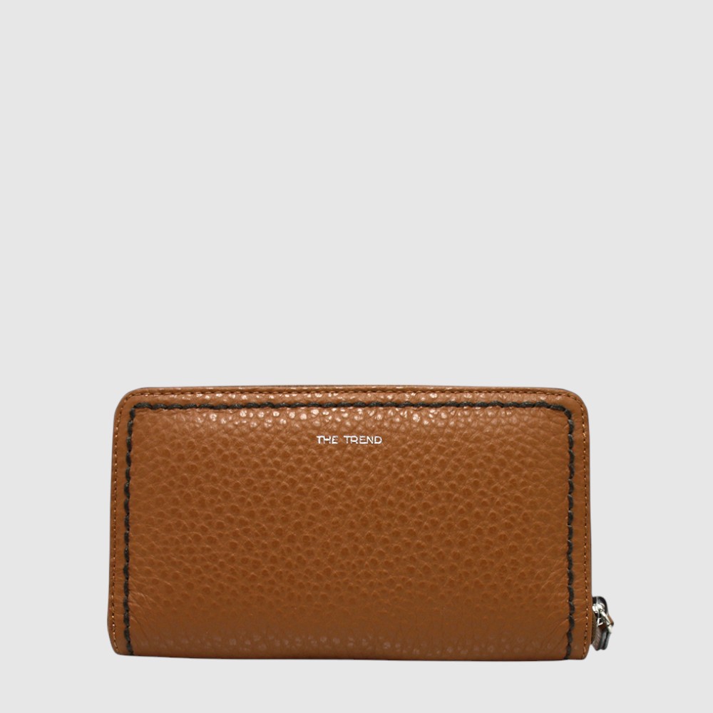Portefeuille long zip contour RFID en cuir– The Trend