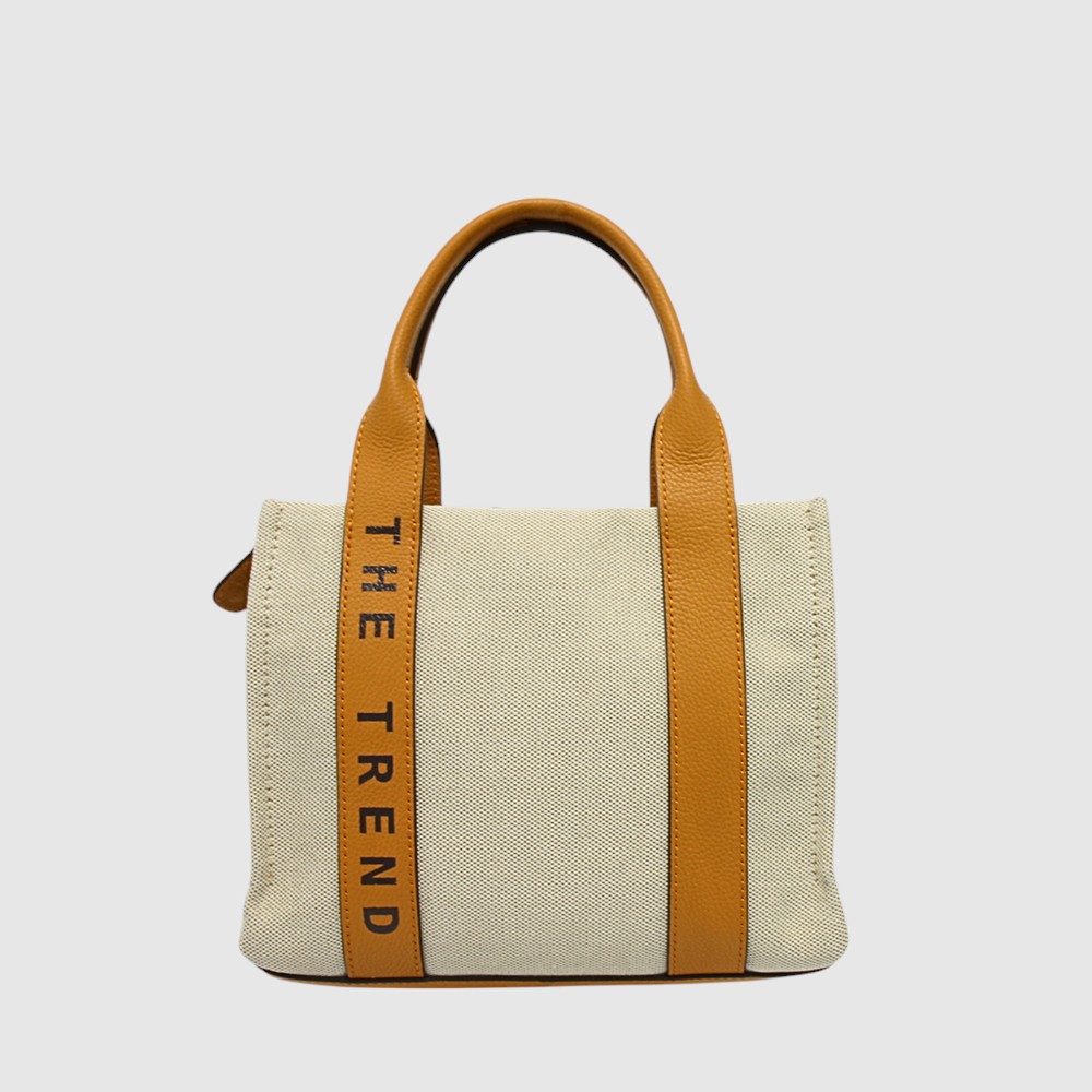 PIPERITA - Sac à main canevas et cuir - The Trend