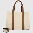MENTA - Sac fourre-tout canevas et cuir - The Trend