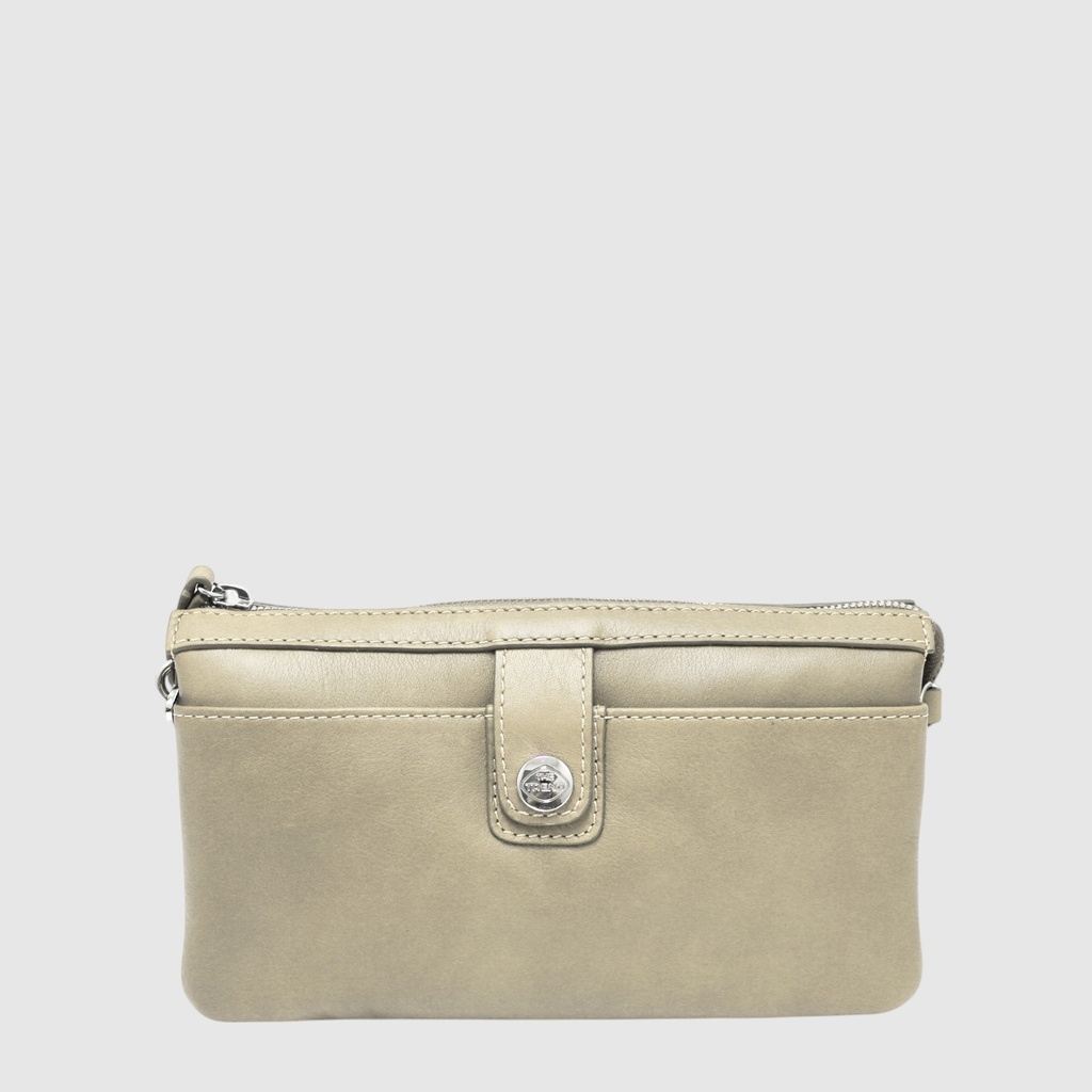 Triple compartment leather handbag – The Trend