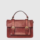 ZIZZANIA - Leather handbag with flap and handle - The Trend